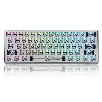 

[Aluminum Alloy Version] Geek Customized GK61 Hot Swappable 60% RGB Keyboard Customized Kit PCB Mounting Plate