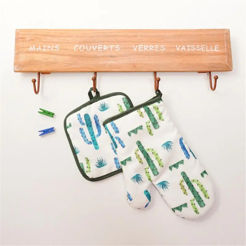 Cotton Kitchen Insulated Pad Cooking Microwave Baking BBQ Oven Potholders Oven Mitts Kitchen Gloves cotton pot holders