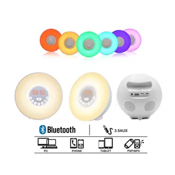 

Wireless Bluetooth Speaker Intelligent Audio Desk Lamp LED Music Light Bulb Colorful Wake-Up Atmosphere Light Speaker
