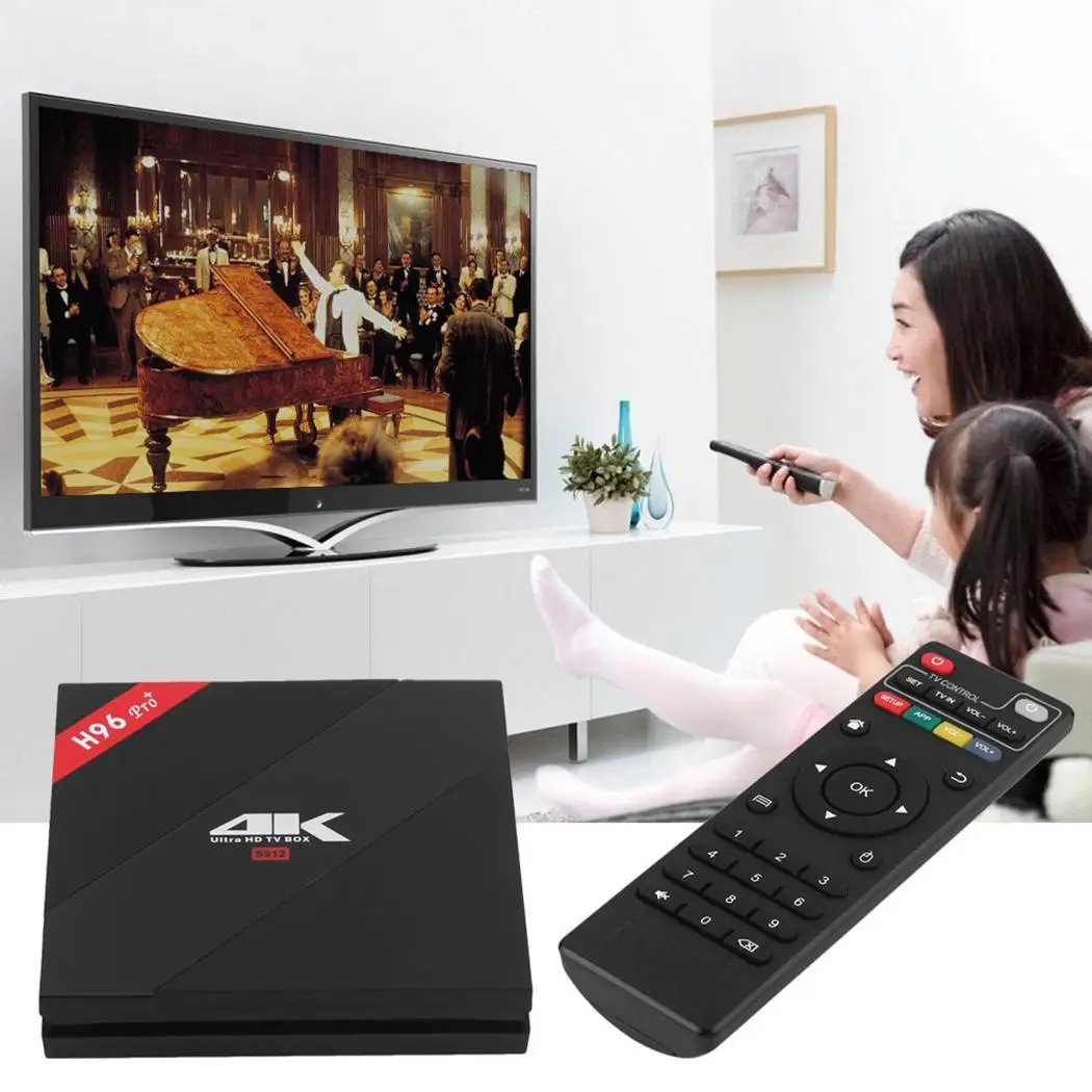 

H96pro Amlogic S912 Octa Core CPU 3+16G/32G DC 5V 2A TV Box US Home 100M/1000M 4.0 3GB Entertainment Device