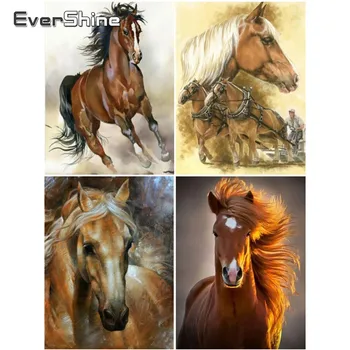 

Evershine DIY 5D Diamond Mosaic Horse Diamond Painting Full Square Diamond Embroidery Sale Animals Mosaic Picture Of Rhinestones