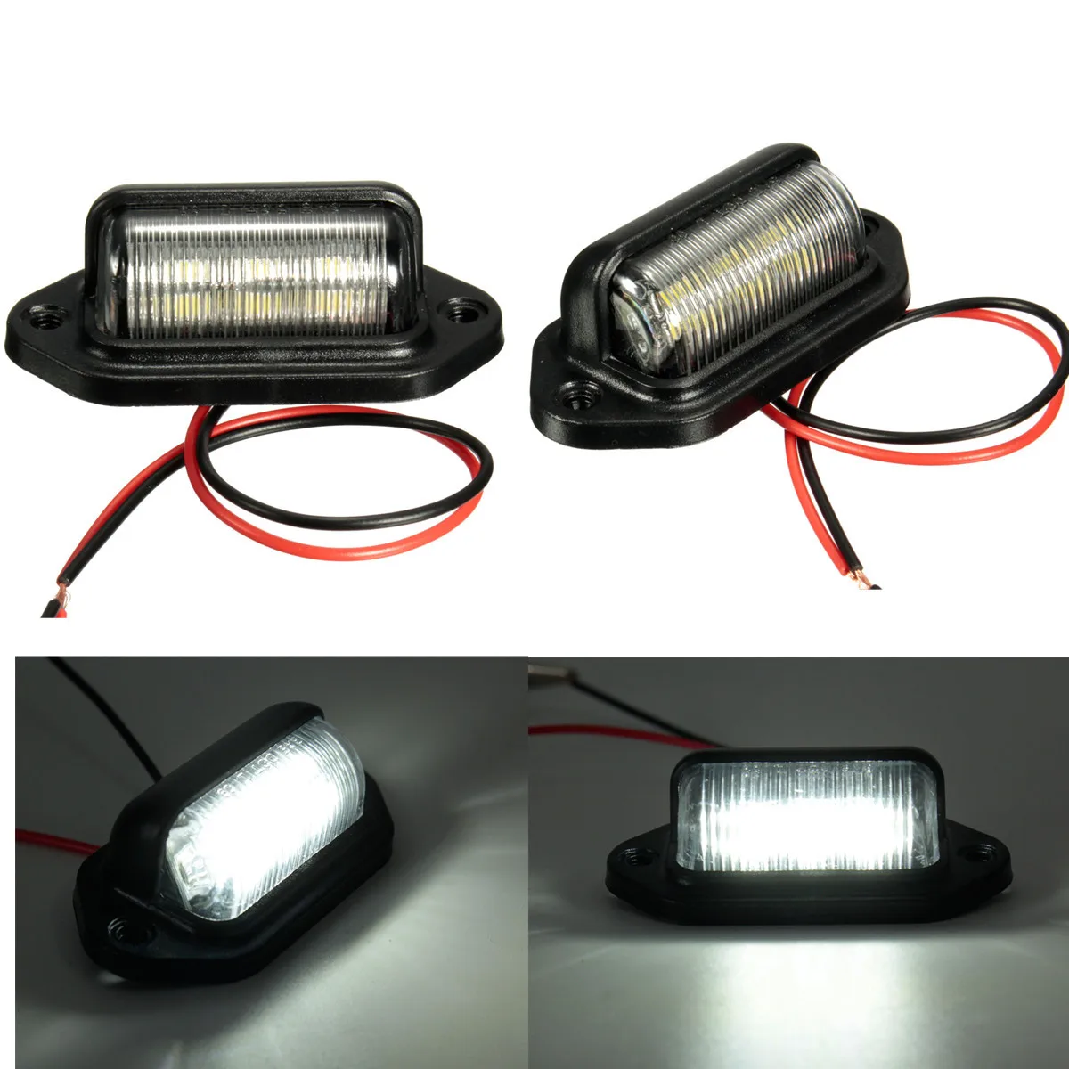 

6LEDs Number Plate Light License Plate Light Lamp Bulbs for Boats Motorcycle Automotive Aircraft RV Truck Trailer 12V