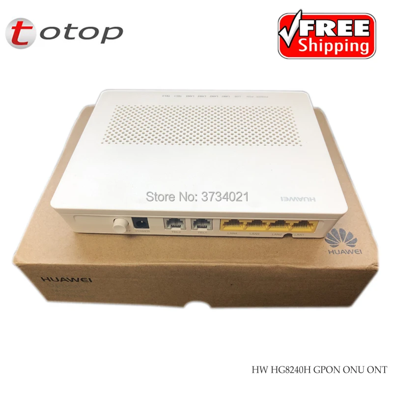 Бесплатная доставка HUAWEI модем hg8240h GPON ONU ONT 4FE + 2TEL волоконно оптический onu gpon такая