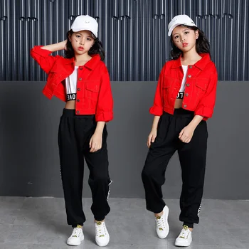 

Children Dance Clothing Children Dance Personality Girl Korean Modern Girl Hip Hop Suit Hip Hop Show Serve