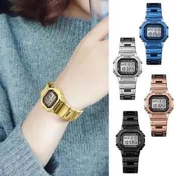 

Women Watches Business Style Luminous Electronic Movement Glass Watch Waterproof Digital Women Sports Wristwatches reloj mujer