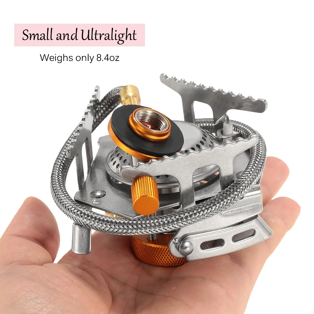 Lixada 3000W Outdoor Camping Stove Cookware Set Camping Gas Stove Outdoor Cooking Portable Foldable Split Gas Stove