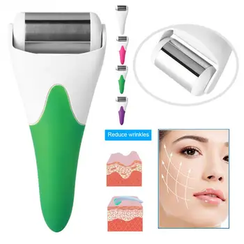 

4Colors Ice Roller Face Massager Handheld Anti-wrinkles Face Skin Smooth Body Cool Massage Device Skin Care