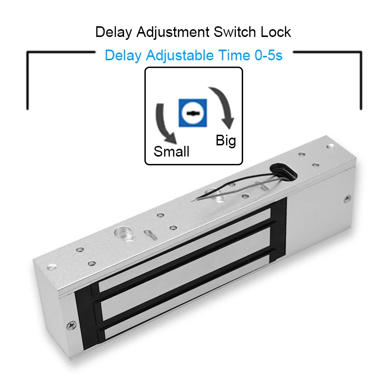 

500KG 1200LB Electric Magnetic Lock DC 12V Single Door Holding Force For Door Access Control System Electromagnetic Lock