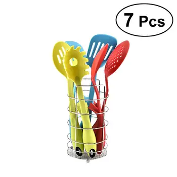 

7pcs Kitchen Cooking Utensils Set Spatulas Creative Nylon Baking Spoons Cooking Tools Utensils for Family Use Kitchen