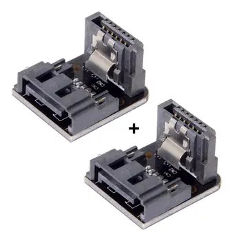 

Jimier SATA 7Pin Female to 7pin Male 90 Degree Angled Adapter Mainboard Motherboard for Desktops SSD HDD