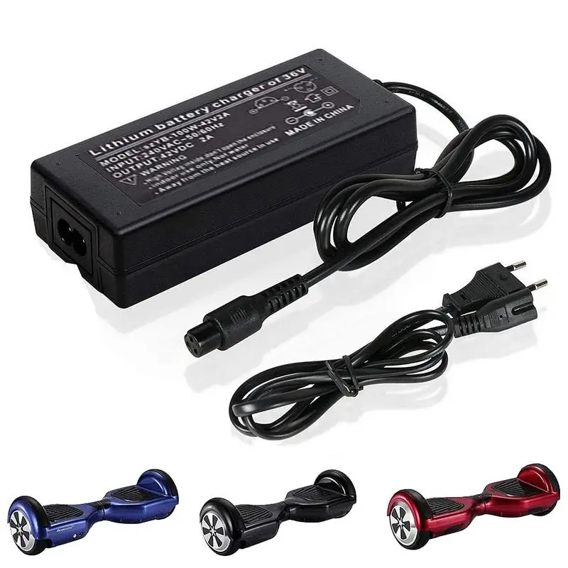 

42V 2A Power Adapter Electric Scooter Two Wheel Balance Car Adapter for 36V Lithium Battery Safe Charger EU/US/AU/UK Plug