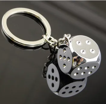 

Fashion Auto Casino lucky dice keychain key ring key chain Men and women ornaments For BMW Audi Lexus Peugeot Honda Car styling