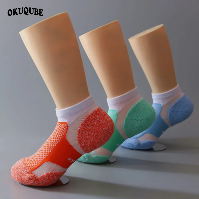

Outdoors Women Sports Socks Cotton Anti-friction Breathable Cycling Socks Color Patchwork Elastic Jogging Running Sports Socks
