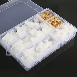 Conector terminal de fio com gancho fixo, 380 peças, 40 conjuntos práticos, 2, 3, 4, 6 pinos, 2.8mm, invólucro de terminais macho e fêmea