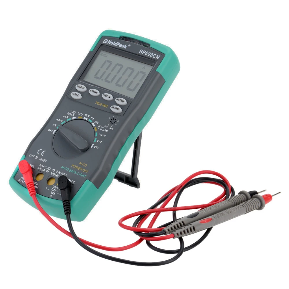 

HoldPeak HP-890CN Multimeters Stable LCD Digital DC AC Voltage Current Meter Temperature Meaurement Auto Electrical Instruments