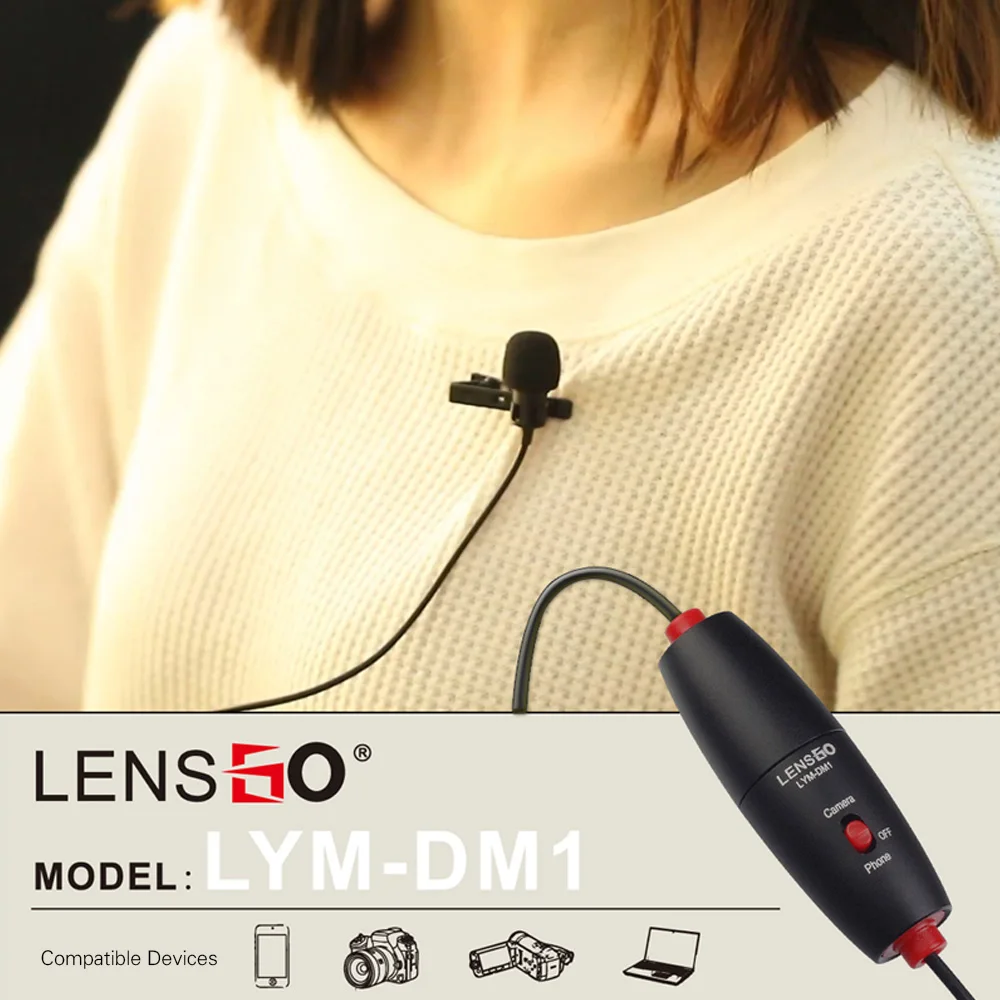 Мини видеомикрофон LENSGO всенаправленный профессиональный конденсаторный