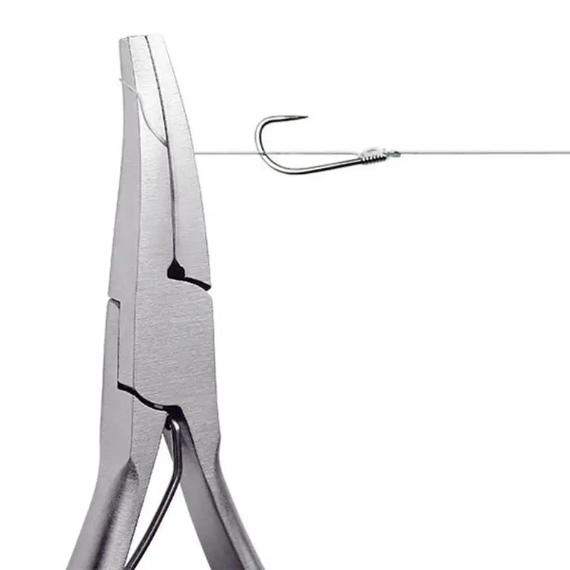 

Fishing Line Scissors Handy Grip Flat Jaw Pliers for Drawing Crimping Line