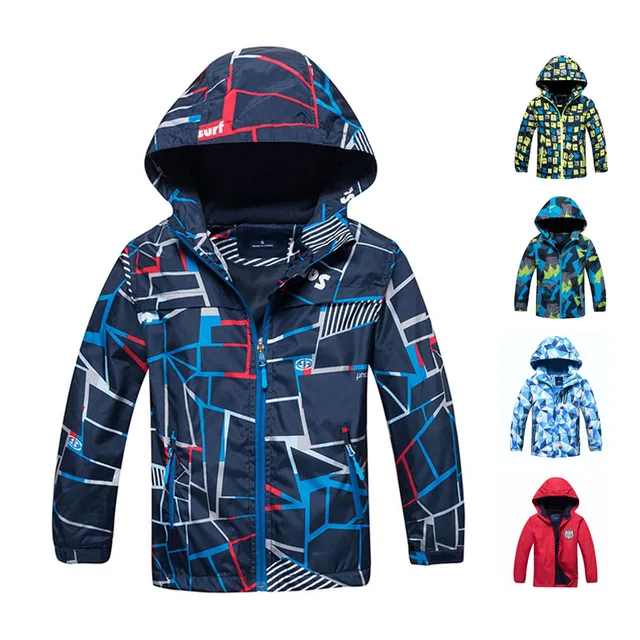 Spring Autumn Boys Jacket Waterproof Windproof Children Outerwear Warm Polar Fleece Coat Hoodie Baby Kids Clothes For 3-12Y 1
