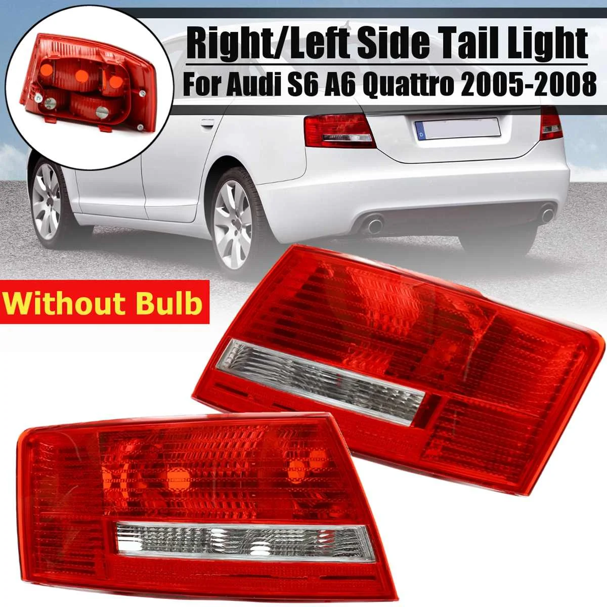 Najtaniej LH RH tylny na zewnątrz światła ogon montowanie lampy dla Audi A6 S6 Quattro bez drutu twardość żarówki 2005 2008 4B5 945 095B 4B5 945 096B