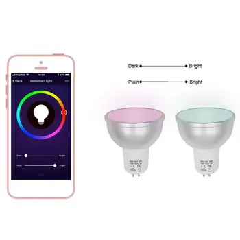 

2019 New Smart Wifi Bulb APP Remote Control Voice Control GU10 Drop Shipping