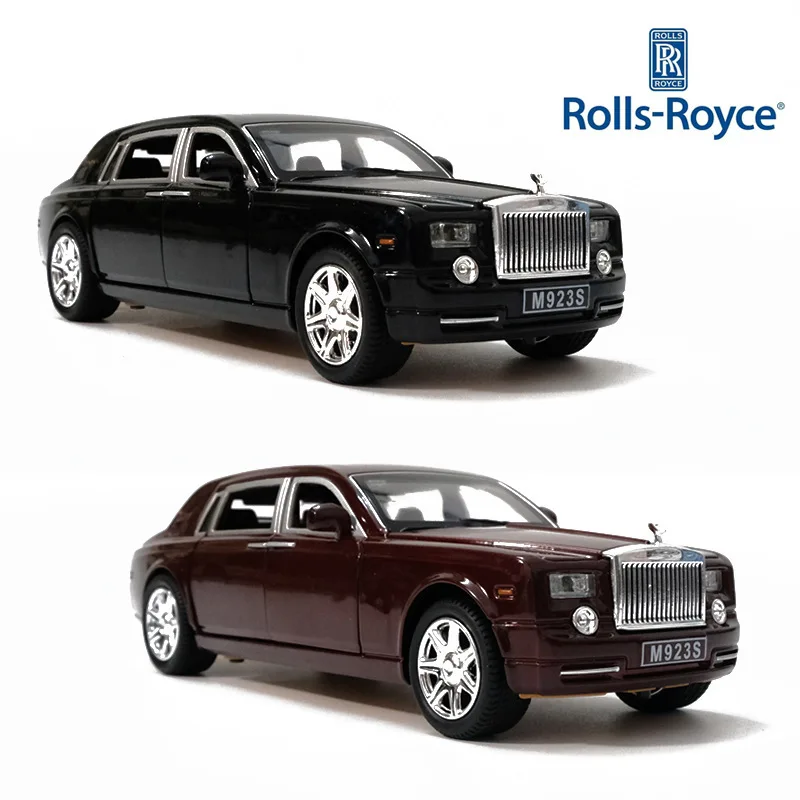 1/24 металлический автомобиль RollRoyce Phantom Cohes литой под давлением сплав автомобильный светильник звук отличная игрушка-Имитация для детской коллекции Hot-Wheel