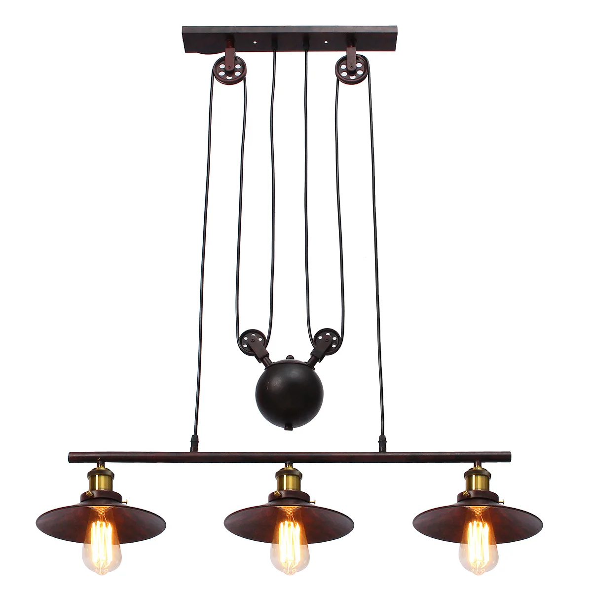 

Mising Metal Vintage Loft Retro Pendant Light Sconce Night Pulley Lamp Fixtures Restaurant Bar Home Decoration