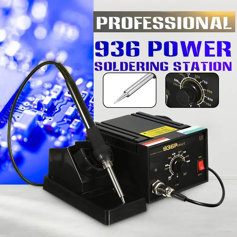 

Professional Adjustable Temperature 110V 220V 75W Frequency Change Welding 936 Electric Soldering Iron Station+wire+Adapter
