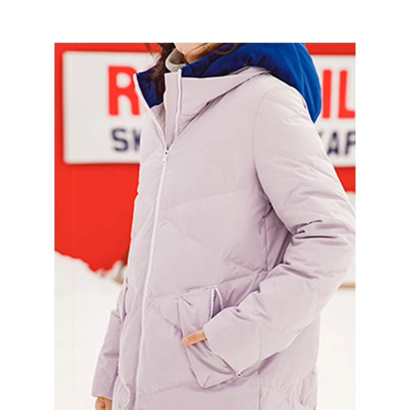 INMAN 2018 Winter New Arrival Hood Warm Winter Protection Artistic Korean Style Long Women Down Coat