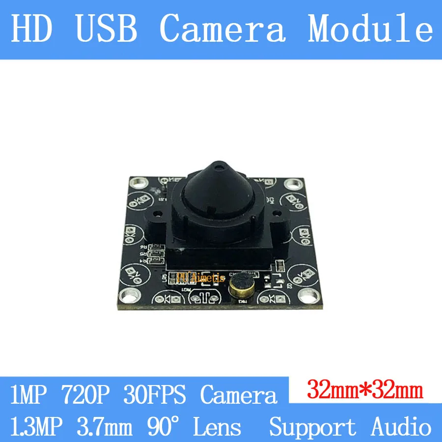 HD 1208*720 P USB2.0 Камера модуль 30FPS MJPEG мини CCTV Android, windows, linux 1MP наблюдения Камера Поддержка аудио объектив 3,7 мм