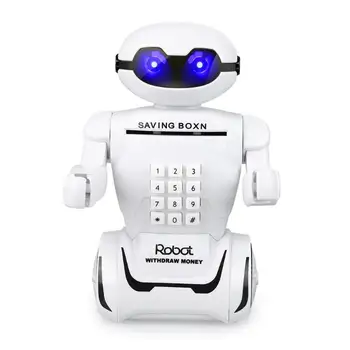 

Creative Electronic Password Robot Piggy Bank Safe Lighting Music Coin Cash Saving Money Box Desk Lamp Children Toys Ornament