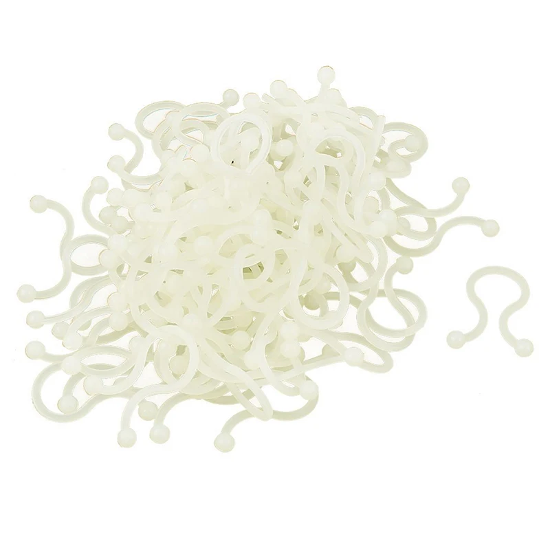 

100 Pcs Beige U Shape space-saving Wire Protection Twist Lock Cable Ties 10 Mm