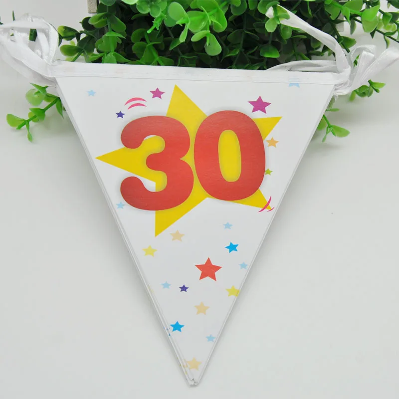 Номер 18/20 Вт, 30 Вт/40/50/60 баннер из ткани для флагов кулон на день рождения компания украшение на день рождения Праздничный Декор Бумага знамя флаги