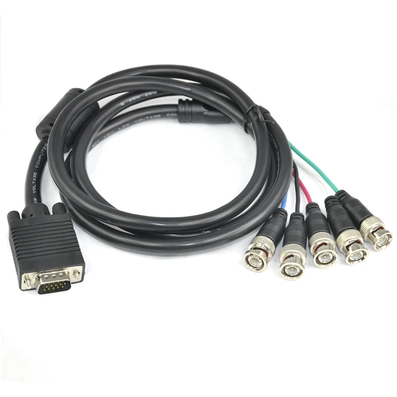 SVGA до 5 BNC RGB кабель монитора VGA Lead 59 &quotвидео поддержка дропшиппинг/Розничная