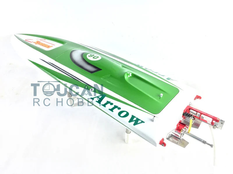 E36 RTR Sword Fiber Glass Racing Speed RC Boat W/1750kv Brushless Motor/120A ESC/Servo/Remote Control Boat Green THZH0039 3