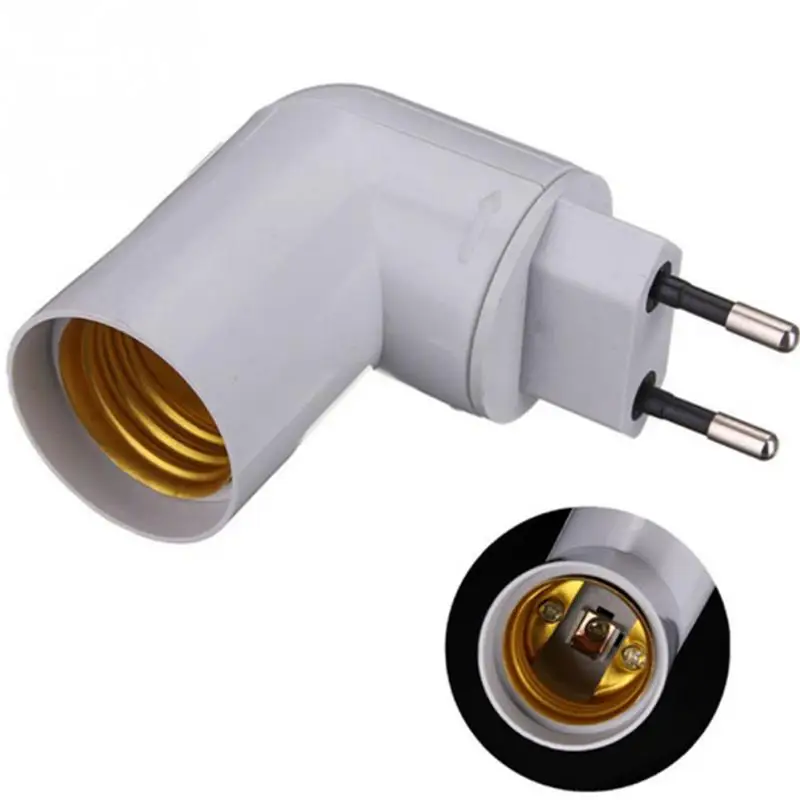 

EU plug PP to E27 Base Soket Convertor Splitter Lamp Holder With ON/OFF Switch Socket Adapter Screw Converter E27 Bulb