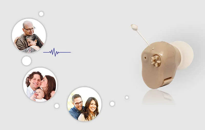Micro Ear Hearing Aid Mini ITC Wireless Hearing Aid For Elderly For Right/Left Ear Best Sound Amplifier Invisible Hearing Device