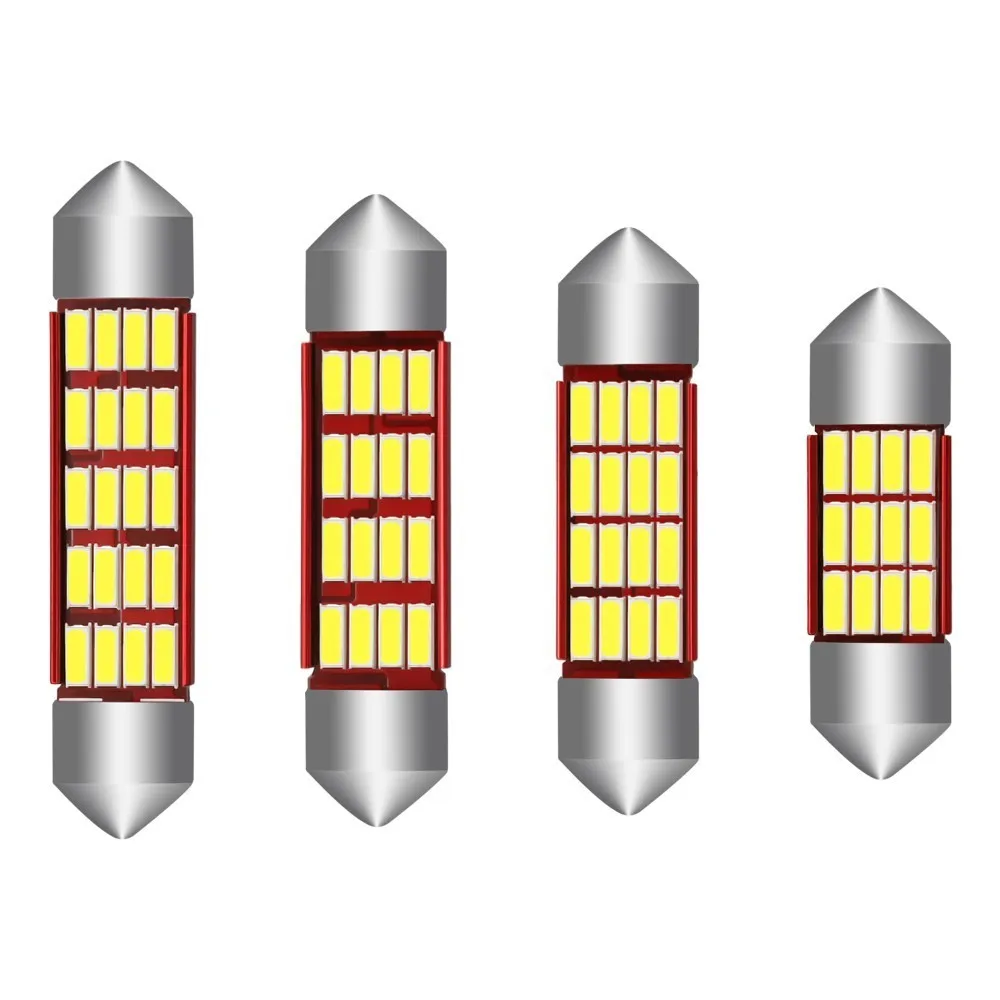 Светодиодный светильник C5W 2 шт. без ошибок 31 36 39 42 мм Festoon C10W 4014 SMD для