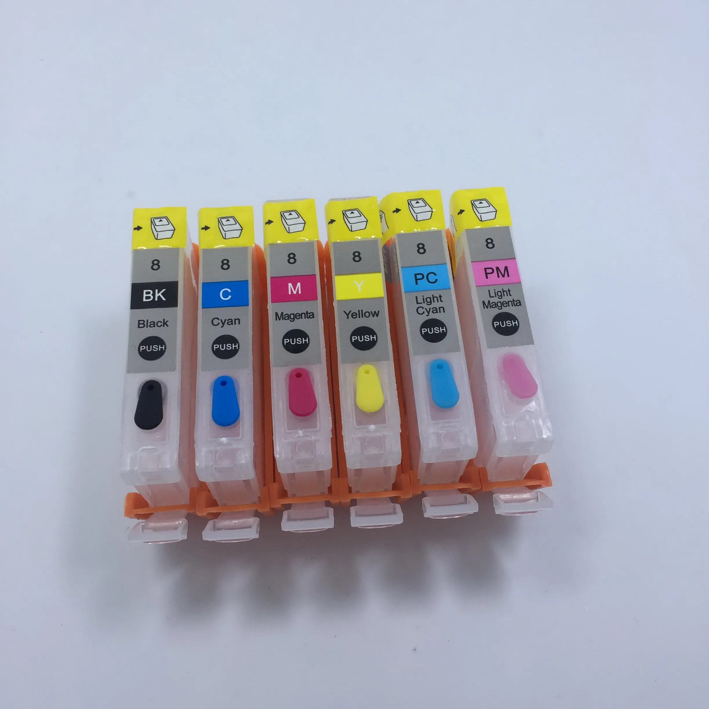 

YOTAT 6 colors Empty Refillable CLI-8 CLI8 Ink Cartridge for Canon PIXMA Pro9000 iP6600D 6700D Pro900 printer with ARC chips