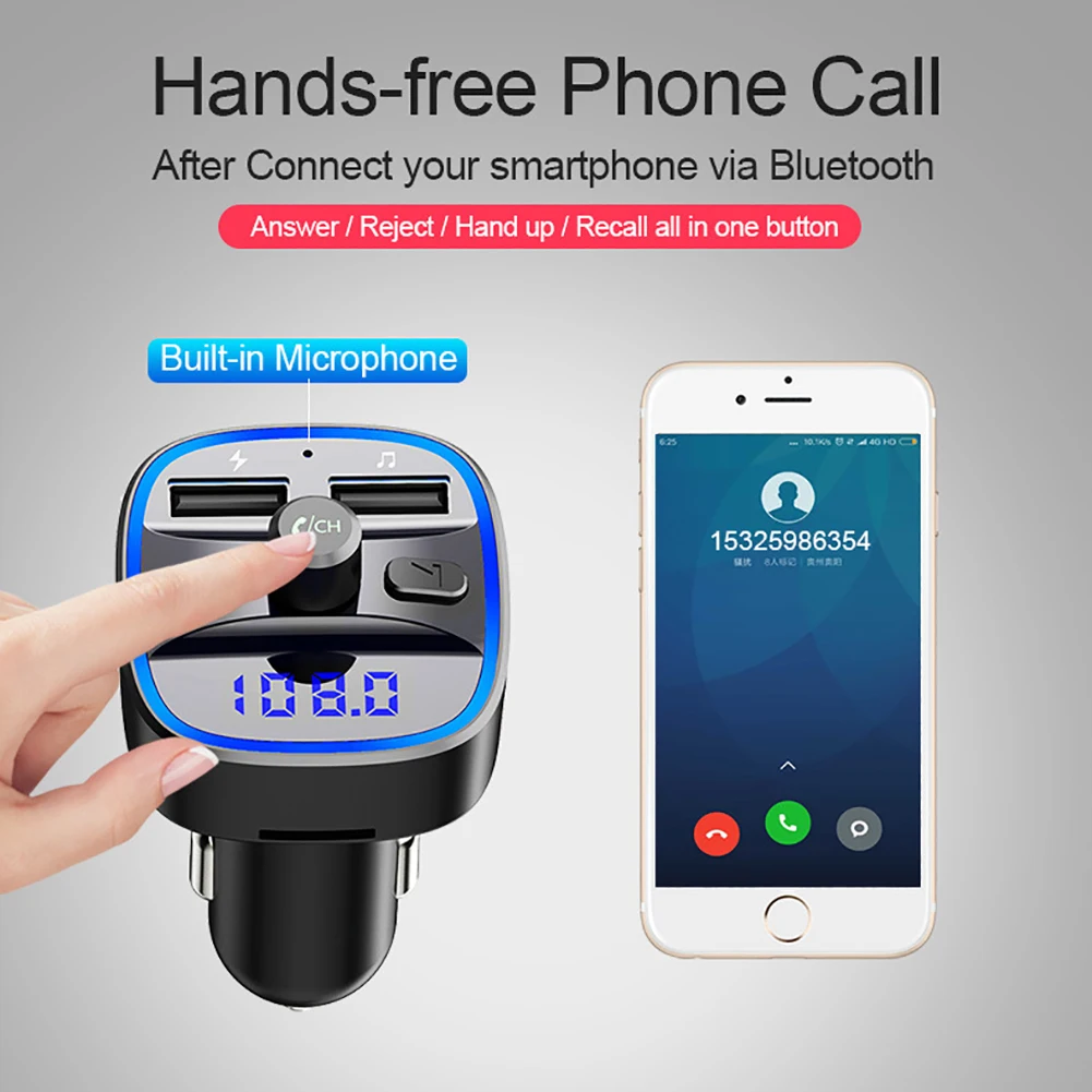 Car Bluetooth MP3 Lossless Music Player Bluetooth 5.0 Car Hands free