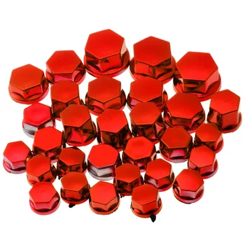 

Mayitr 30pcs/Set Universal Motorcycle Chrome Plating Plastic Screw Nut Bolt Cap Cover For Yamaha Kawasaki Honda Accessories