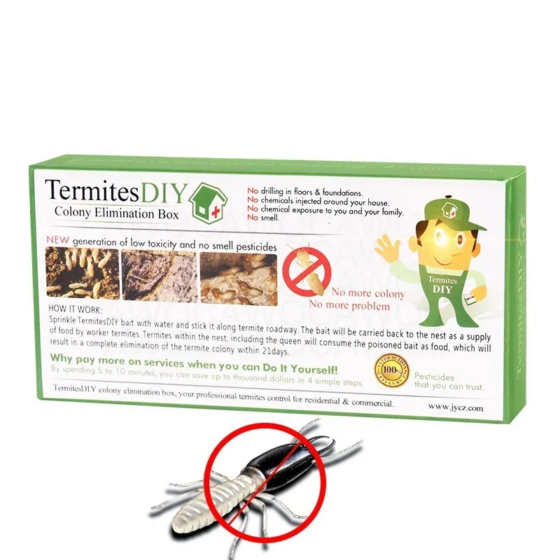 

1 Box Termites DIY Baiting System 2nd Edition KILL ENTIRE TERMITE COLONY Elimination Box Easy Use Effective Bait