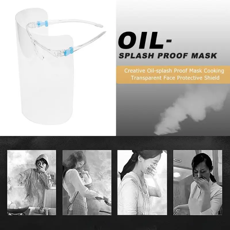 

Creative Oil-splash Proof Mask Cooking Transparent Face Protective Kitchen Cooking Work Safety Painting Face Protection Shield