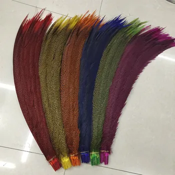 

Wholesale 50pcs Natural Golden Pheasant Tail Feathers 26-28 inches/65-70 cm For Wedding Christmas Home Craft New Year decoration