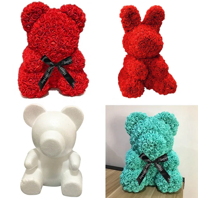 

Artificial Flower Head Valentine's Day Gifts Dog Rabbit Molds Rose Foam Bear Mold Polystyrene Styrofoam Party Wedding Decoration