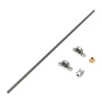 

T8 500mm Lead Screw Set with Shaft Coupling and Mounted Ball Bearing For Industrial Automation Equipment