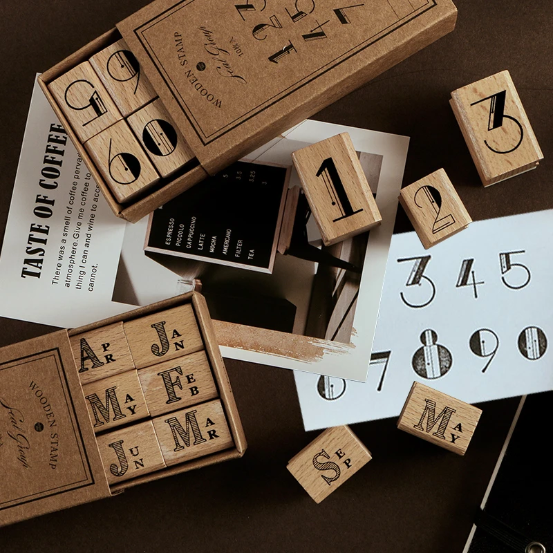 

Lychee Number 0-9 Seals Wooden Letter Stamps for Scrapbooking Decoration DIY Handmade Album Cards Decoration
