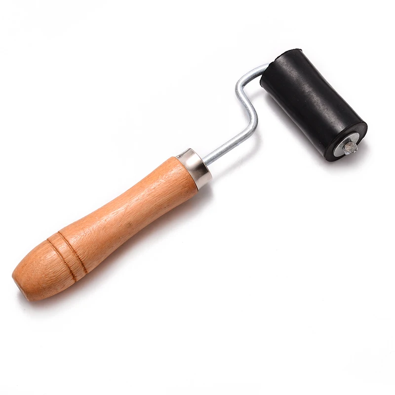 Black Plastic Wheel Shaft Welding Roller Brush with Wood Handle for Wall Paper Hot Air Torch Welder Tool 160mm Black Plastic Wheel Shaft Welding Roller Brush with Wood Handle for Wall Paper Hot Air Torch Welder Tool 160mm
