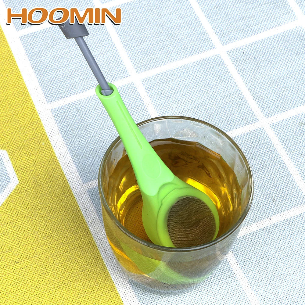 

HOOMIN Reusable Tea bag Built-in plunger Measure Swirl Steep Star Press Plastic Coffee & Tea Strainer Tea Infuser