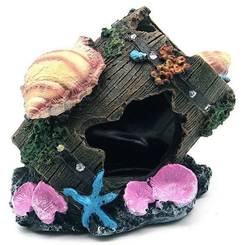 

Resin decorations Fish Tank Aquarium Breeze Barrel Hiding Cave