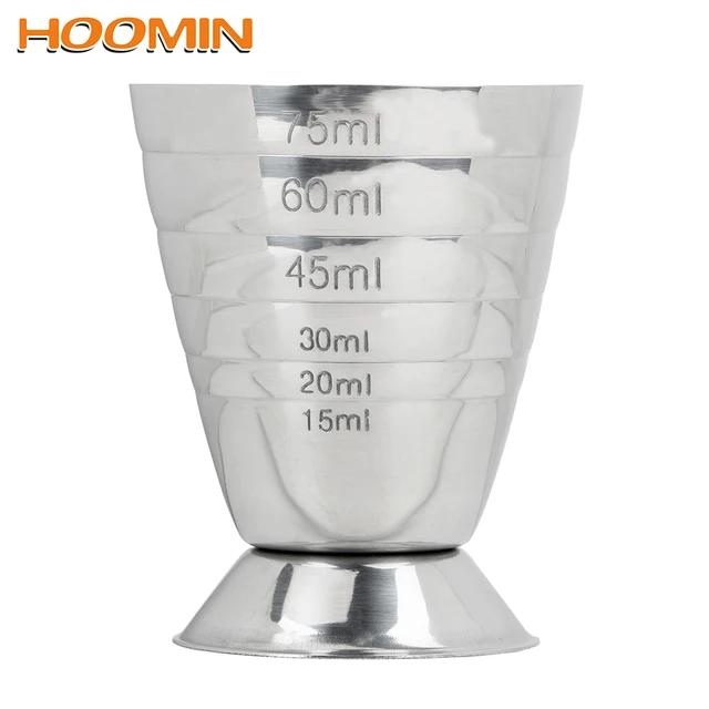 HOOMIN 75ML Stainless Steel Cocktail Measure Cup Measuring Cup Short